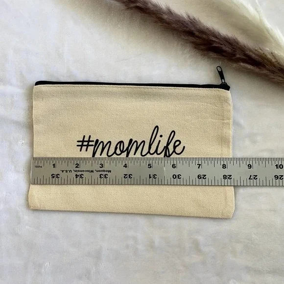 #momlife Canvas Make Up Pouch (Design 2) - Picture 3 of 3